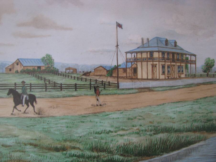 RARE PAINTING: Close up of the lost Wheat Sheaf Inn, circa 1902, once on Maitland Road, West Hexham. Photos: Mike Scanlon