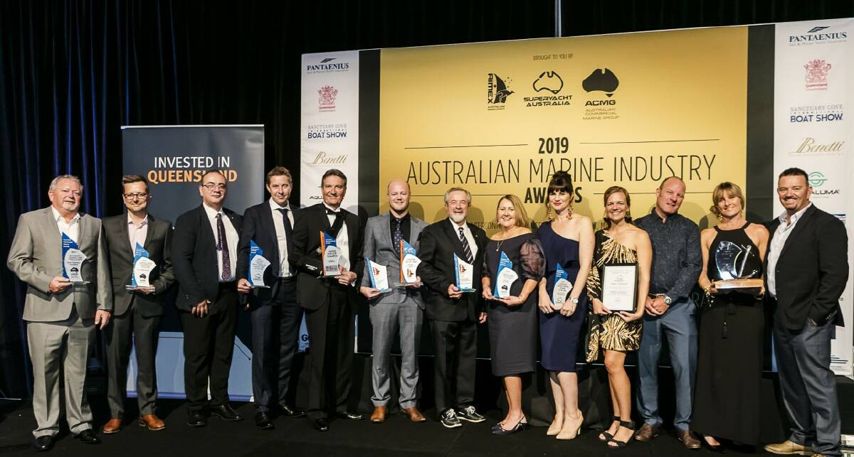 HOMETOWN HEROES: The Seahub team clean up at the ASMEX awards held on the Gold Coast.