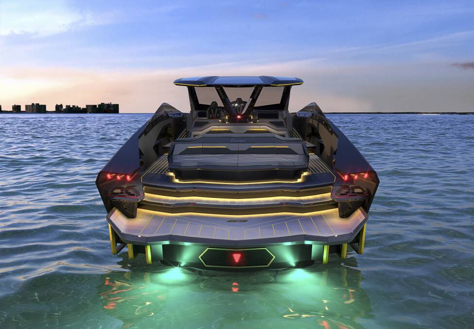BEAST MODE: Lamborghini has developed a concept design for the Lamborghini 63 sports motor yacht.