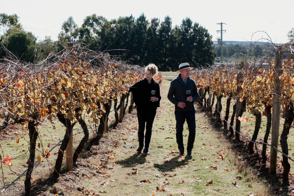 Whispering Brook owners and winemakers Susan Frazier and Adam Bell, who have made Touriga Nacional their winery's flagship red variety. 