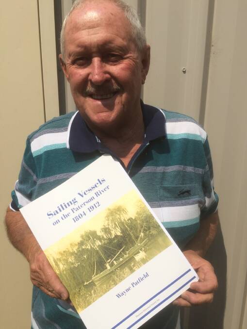 Valuable insights: Wayne Patfield with his new book on Paterson River sailing vessels up to 1912.