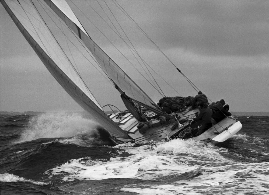 FAMOUS: Gretel, the Aussie racing yacht in the 12-metre class, unsuccessfully challenged for the 1962 America's Cup.