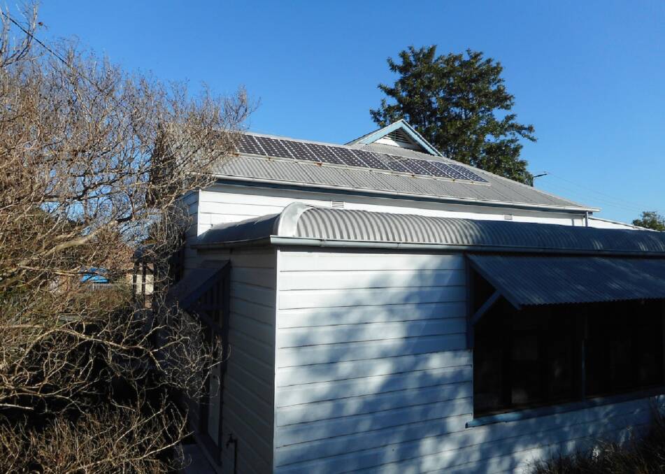 LEARNING CURVE: The Hunter's first domestic grid connected photovoltaic panels on Martin Fallding's house in Singleton.