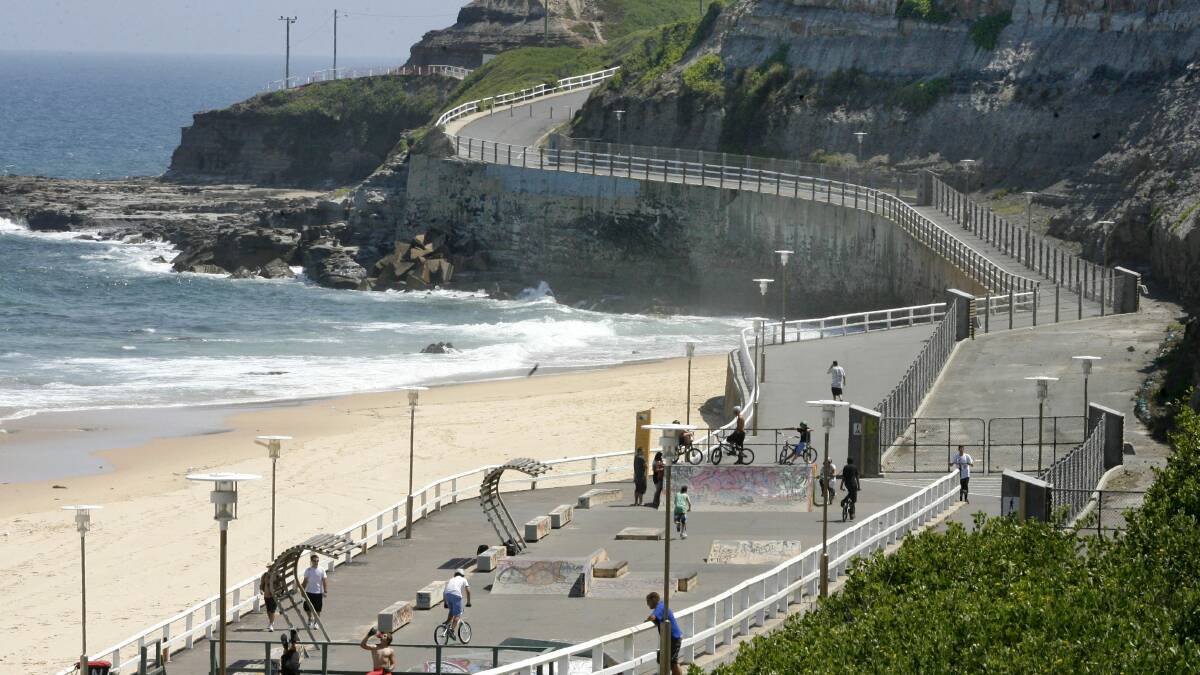 South Newcastle surfers fear beach skate park will get washed away