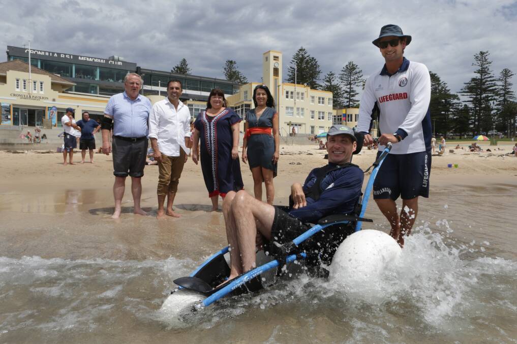 A Cronulla beach wheelchair provided to Sutherland Shire Council by the Ability Links program.