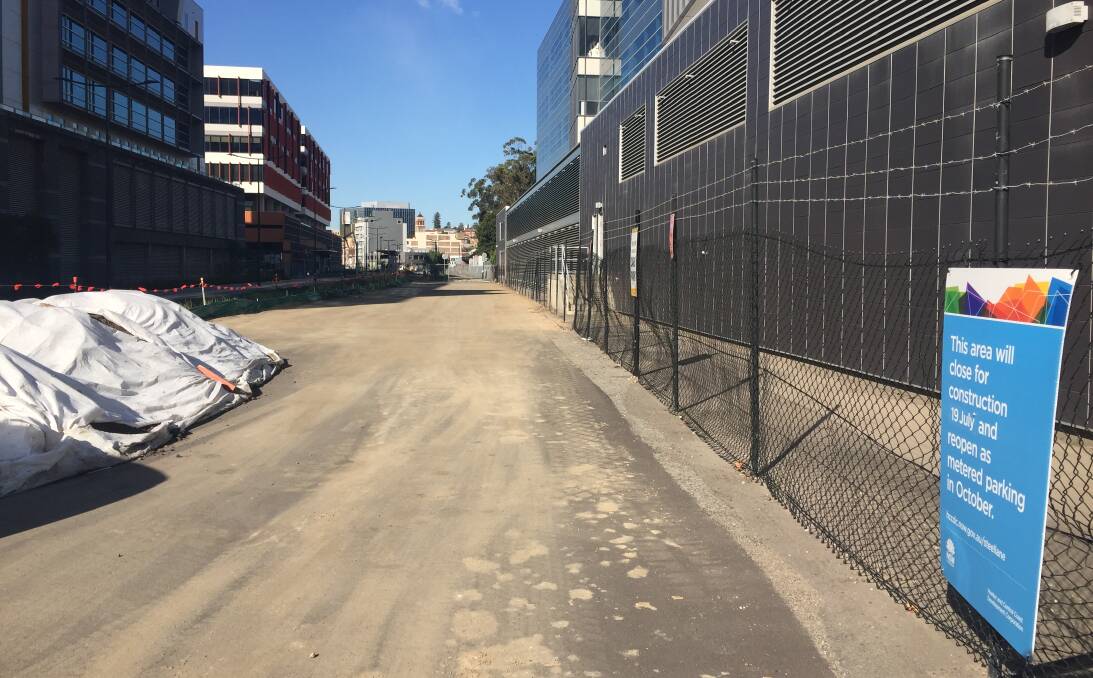 FREE NO MORE: The parking area beside the tram line is due to reopen in October.