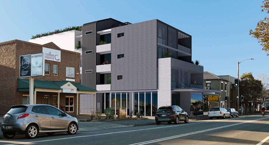 APARTMENT PLAN: An artist's impression of the proposed shop-top housing development on the site of Mons restaurant.