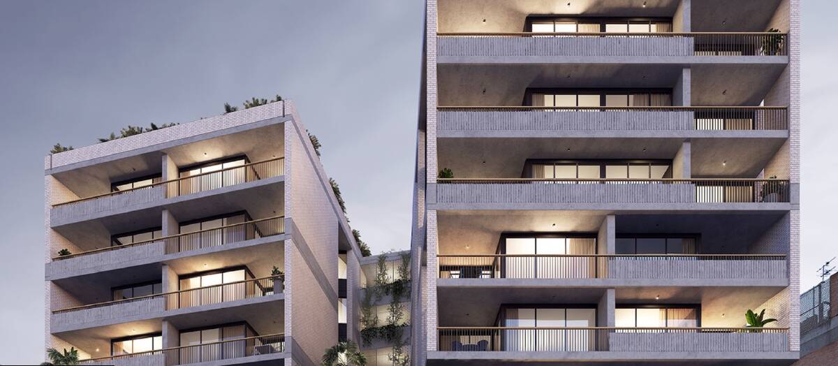 Doma's The Crossing development proposed for beside the rail corridor in Merewether Street.