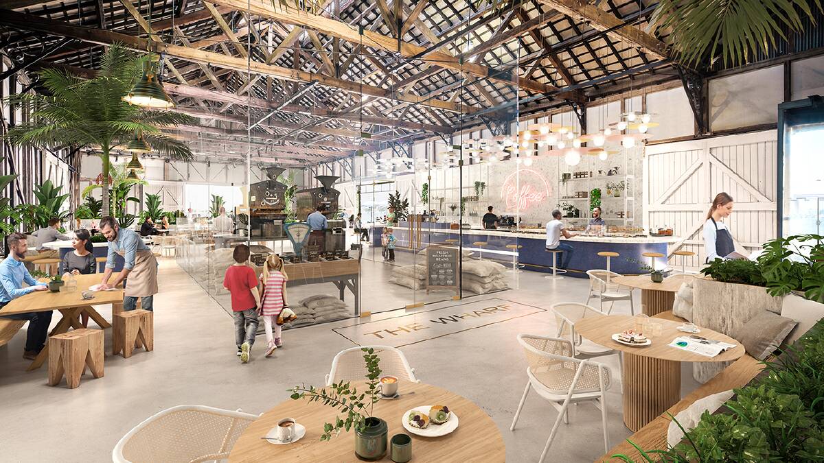 PLAN: An artist's impression of the A Shed's deck, released with Hunter and Central Coast Development Corporation call for expressions of interest last month. 