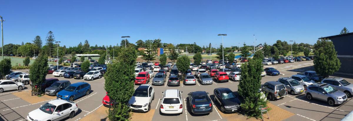 FILLING UP: The No.2 Sportsground car park on Monday.