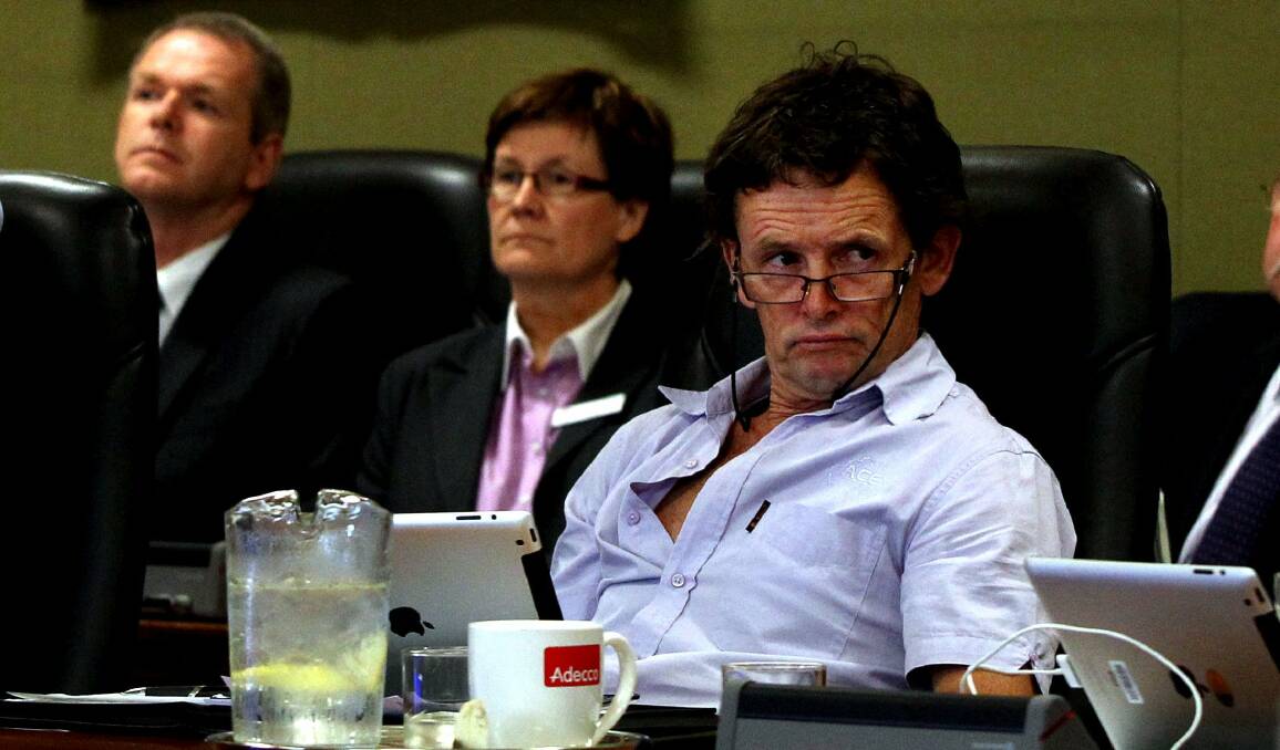 UNGROUPED: Allan Robinson at a council meeting after he was elected in 2012.