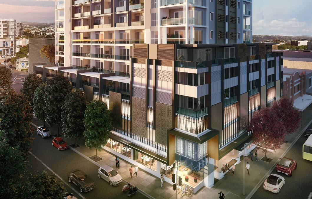 An artist's impression of Onyx, on the corner of Hunter and Steel streets.