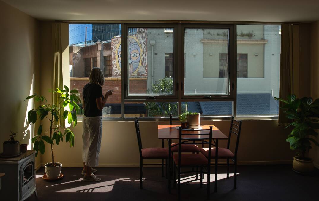 Home in Place renter Maree Preston in her Newcastle West apartment. Not-for-profit providers have called for more action on addressing housing shortages. Picture by Marina Neil 