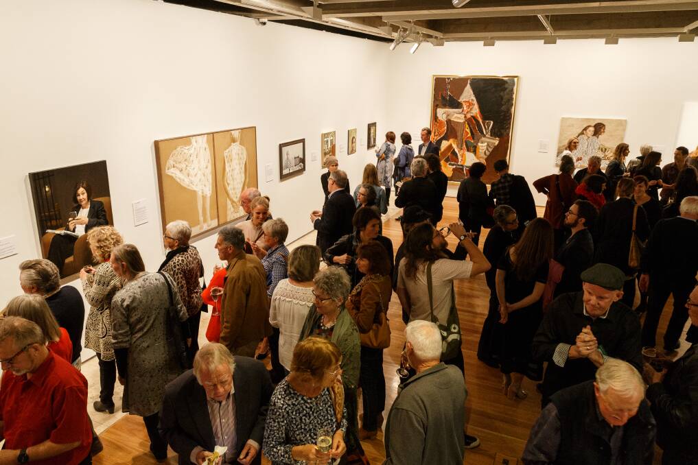 PACKED IN: The crowd at a Kilgour Prize exhibition at Newcastle Art Gallery. Picture: Max Mason-Hubers
