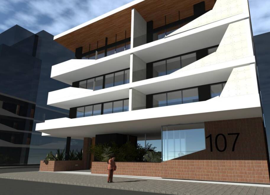 The proposed apartment building in Tudor Street. Image supplied