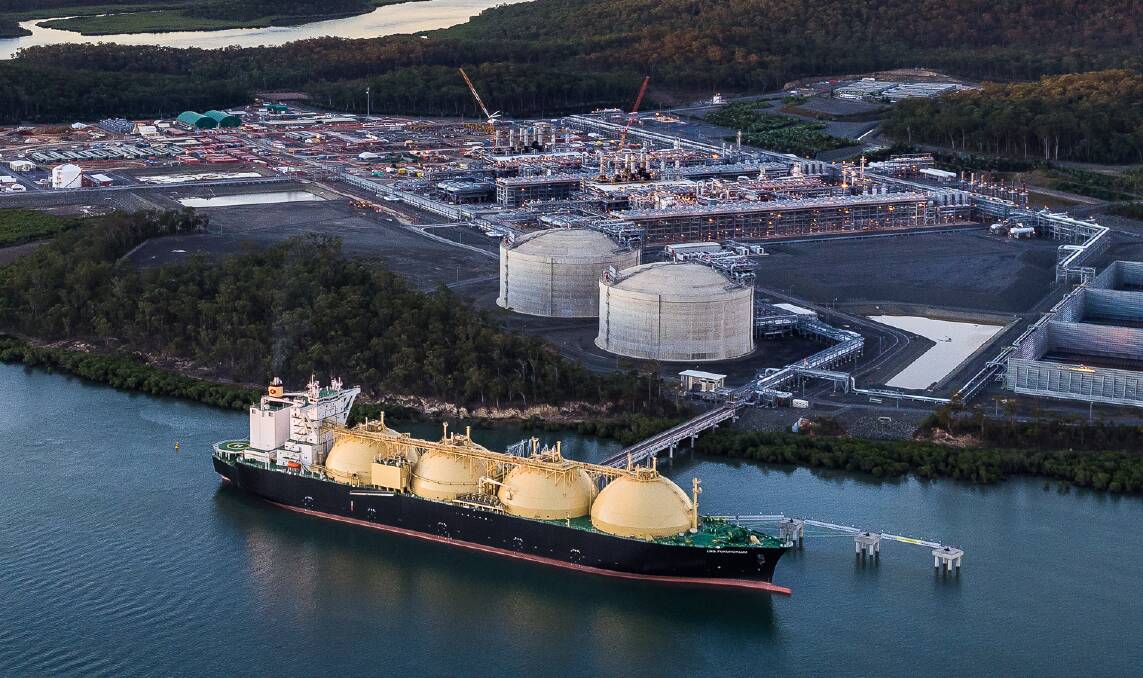 COMING AND GOING: A Japanese LNG tanker takes on gas at the export terminal in Gladstone in 2016. A South Korean company hopes to build an import terminal in Newcastle.