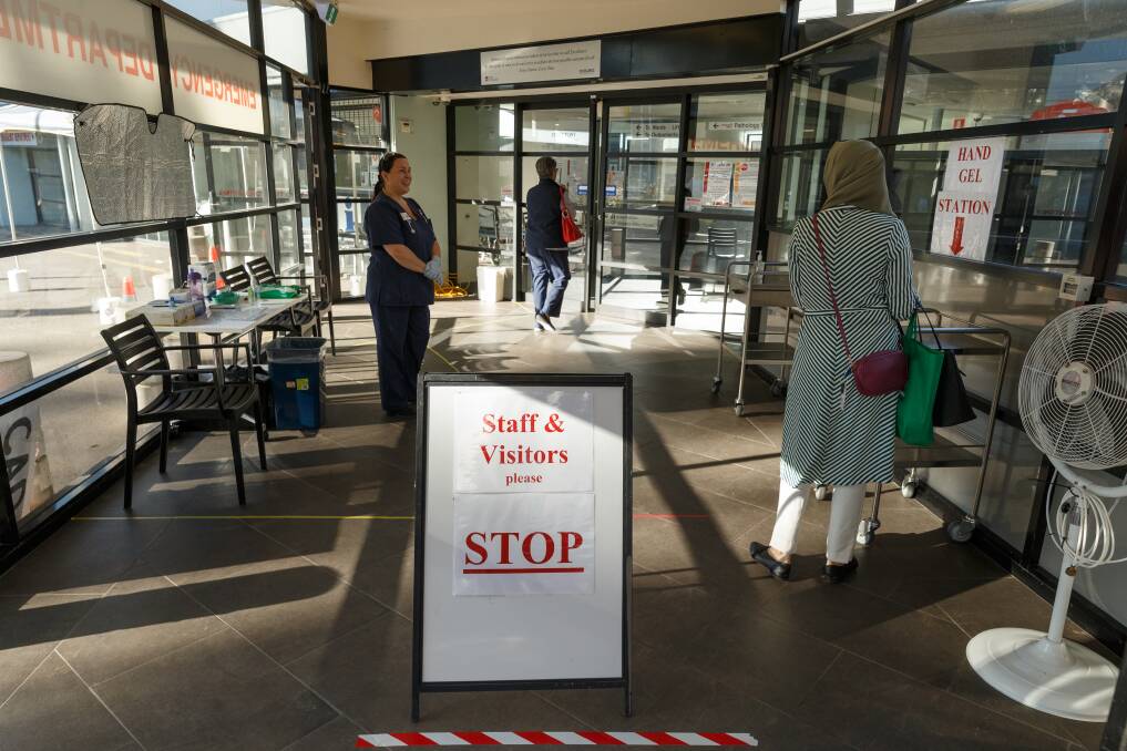 ALL CLEAR: The Belmont Hospital screening station recorded no positive tests out of 1300. Picture: Max Mason-Hubers