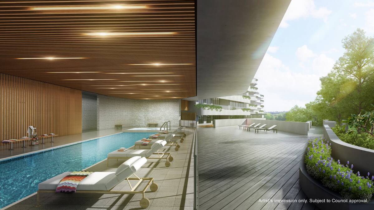 An artist's impression of the pool in the proposed seniors village.