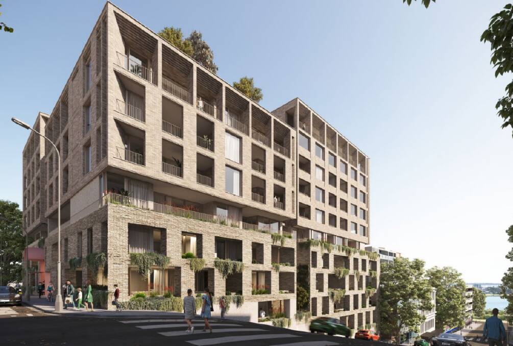 An artist's impression of the proposed Kingston apartment building on the site of the timber house on the corner of King and Newcomen streets.