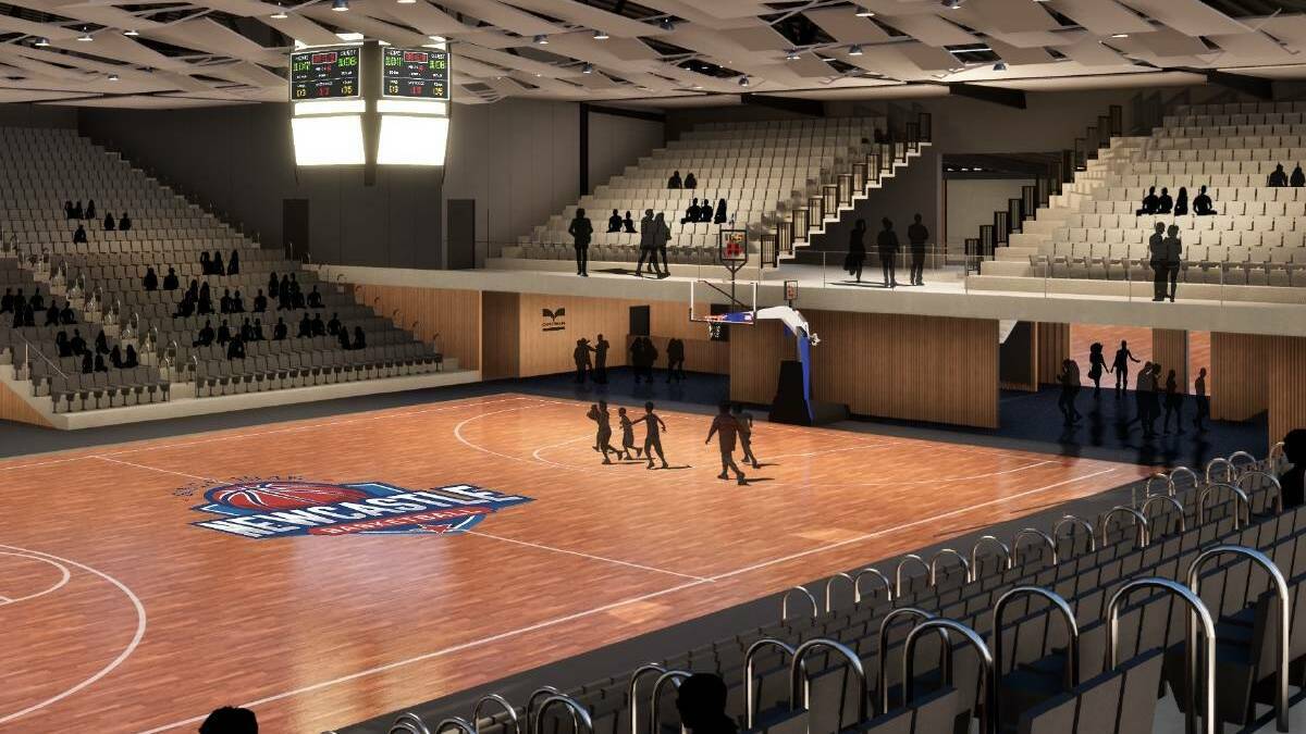 An early concept plan for the proposed basketball stadium. Image supplied 