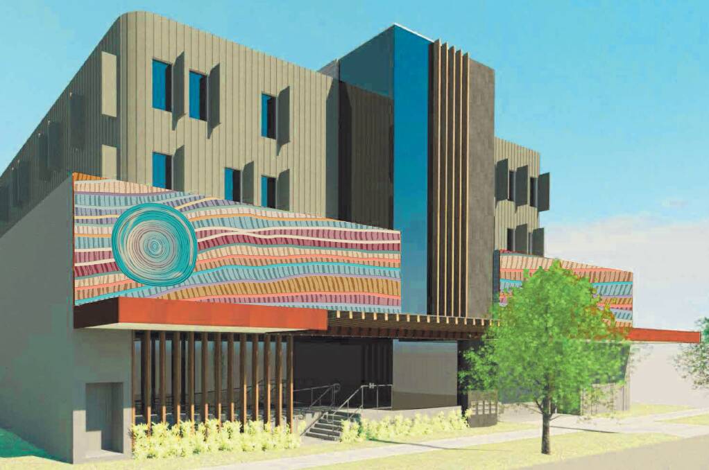 LANDMARK: The Broadmeadow medical centre will feature a bold Aboriginal design by Newcastle artist Saretta Fielding.