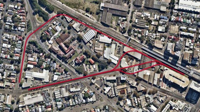 Possible future tram routes identified by Transport for NSW. The three to the east cut through the Dairy Farmers Corner site.