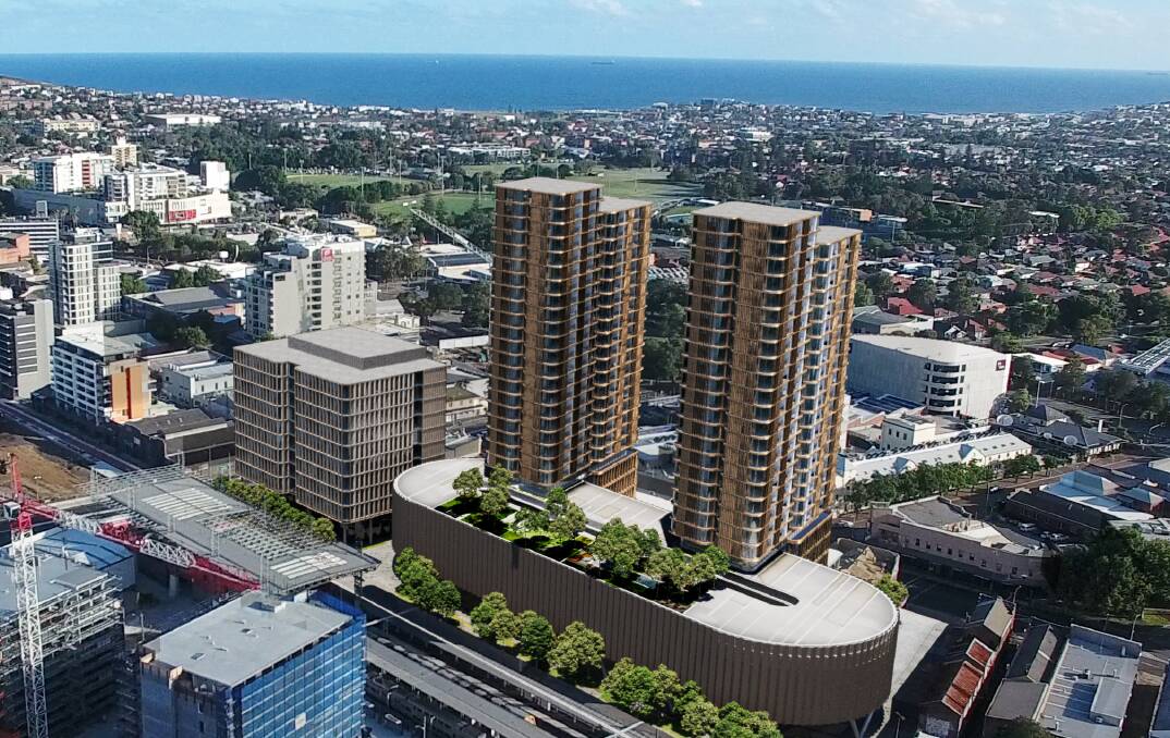 Two residential towers will reach 99 metres under Doma's plan for the Store site. 