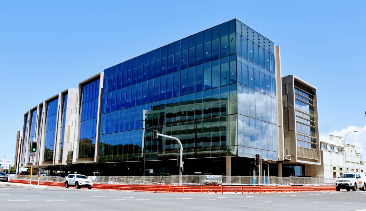 MAKING SPACE: The Gateway 2 building in Stewart Avenue will add another 9000 square metres to Newcastle's stock of office space when it opens this year. Picture: Mac McKinney