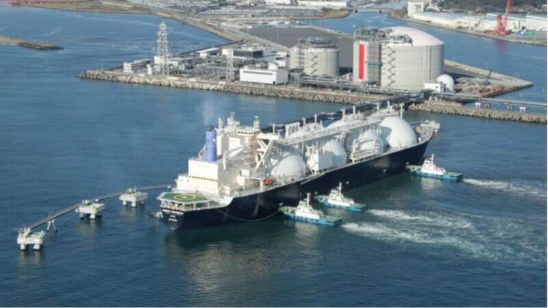 A floating gas terminal in Japan.