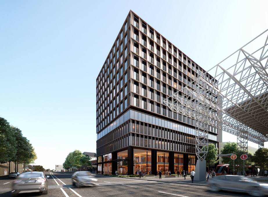An artist's impression of the Doma office building under construction in Stewart Avenue.