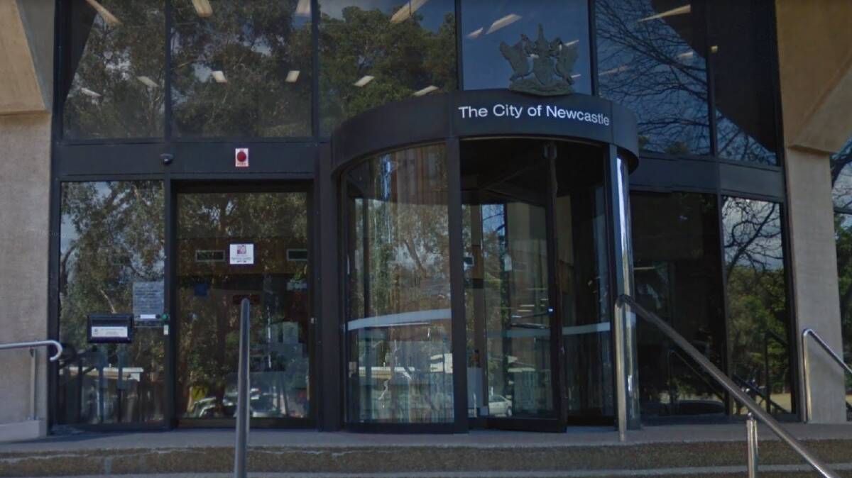The City Administration Centre as it is today, labelled "The City of Newcastle".
