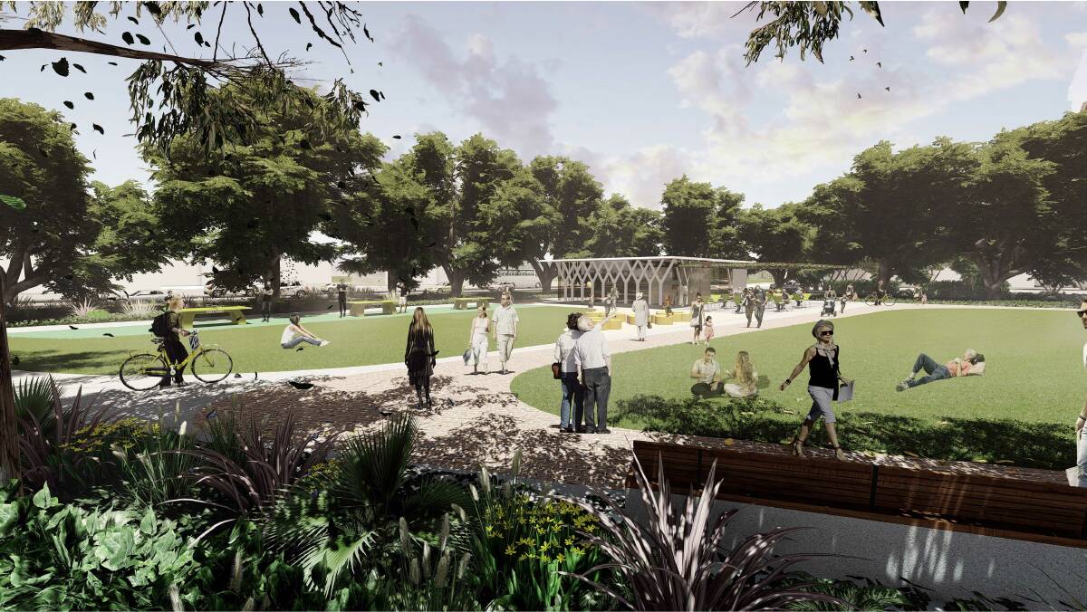 GREEN SPACE: An artist's rendering of the Birdwood Park proposal from urban design firm Urbis. The plans will go on public display from Monday, December 11.