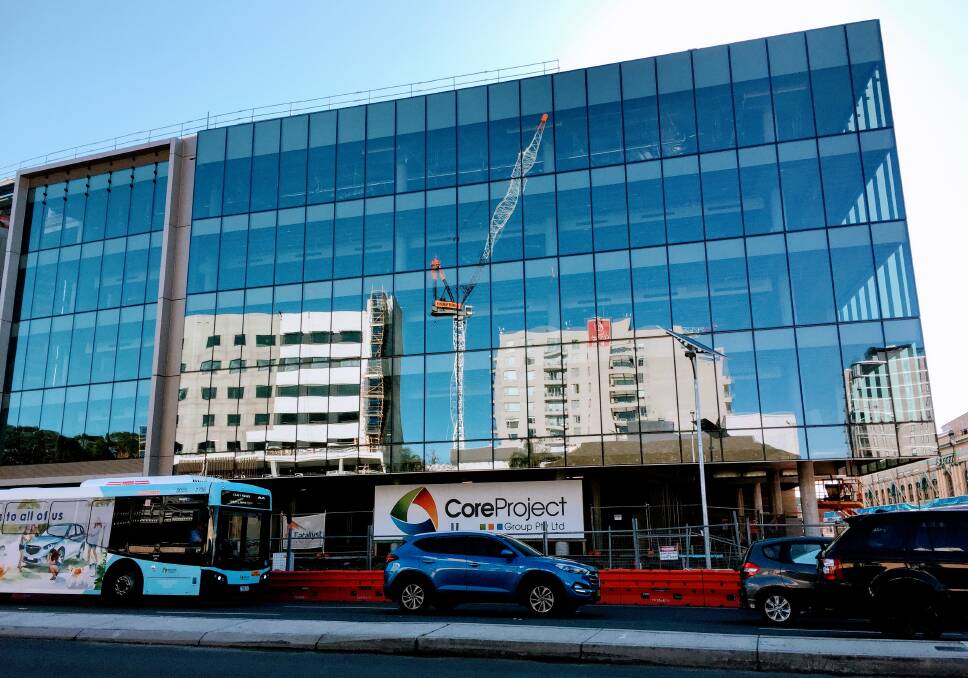Newcastle City's Council's new accommodation under construction in Stewart Avenue, Newcastle West. Picture: Michael Parris 