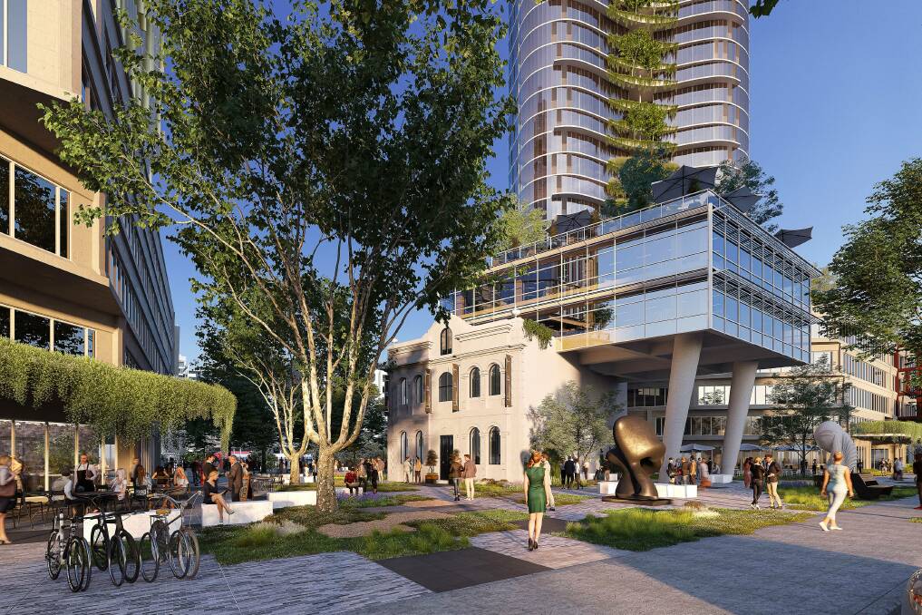 A Hunter and Central Coast Development Corporation marketing image showing what Honeysuckle HQ could look like. Image supplied 