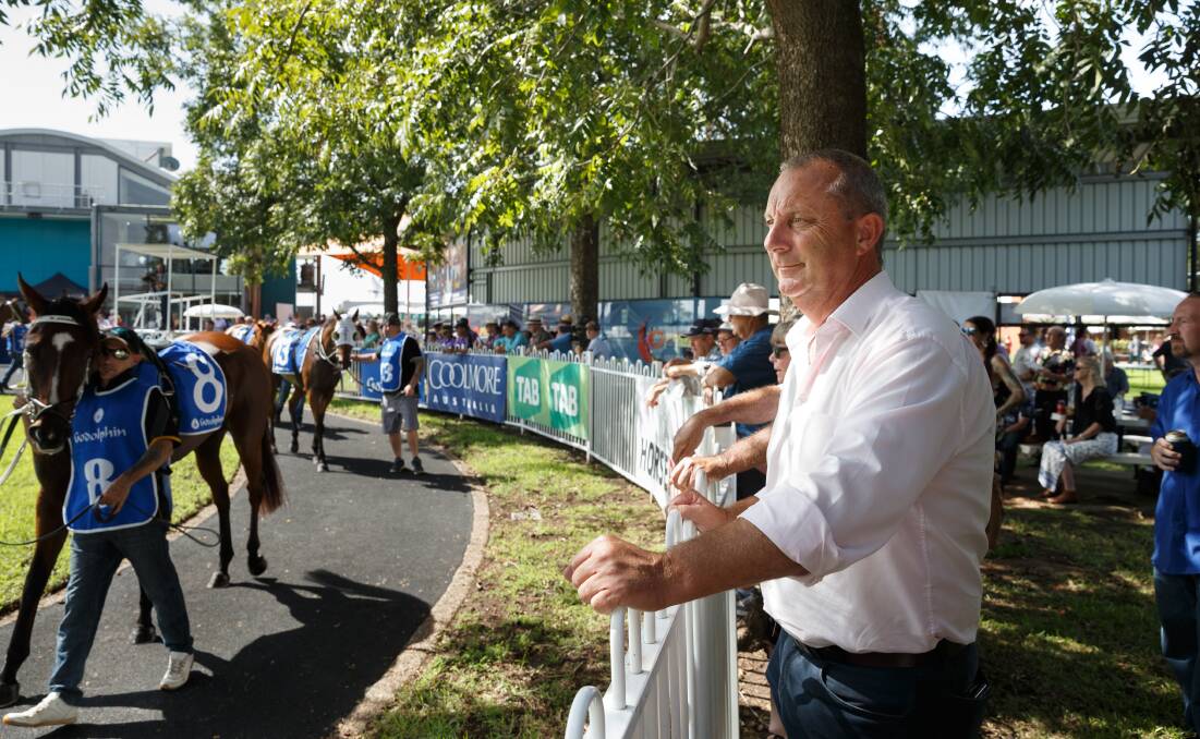 FRIENDLY FIRE: Upper Hunter Nationals MP Michael Johnsen at Muswellbrook races on the day after last year's election. Muswellbrook would not be in his electorate under a Liberal proposal to redraw electoral boundaries. Picture: Max Mason-Hubers 