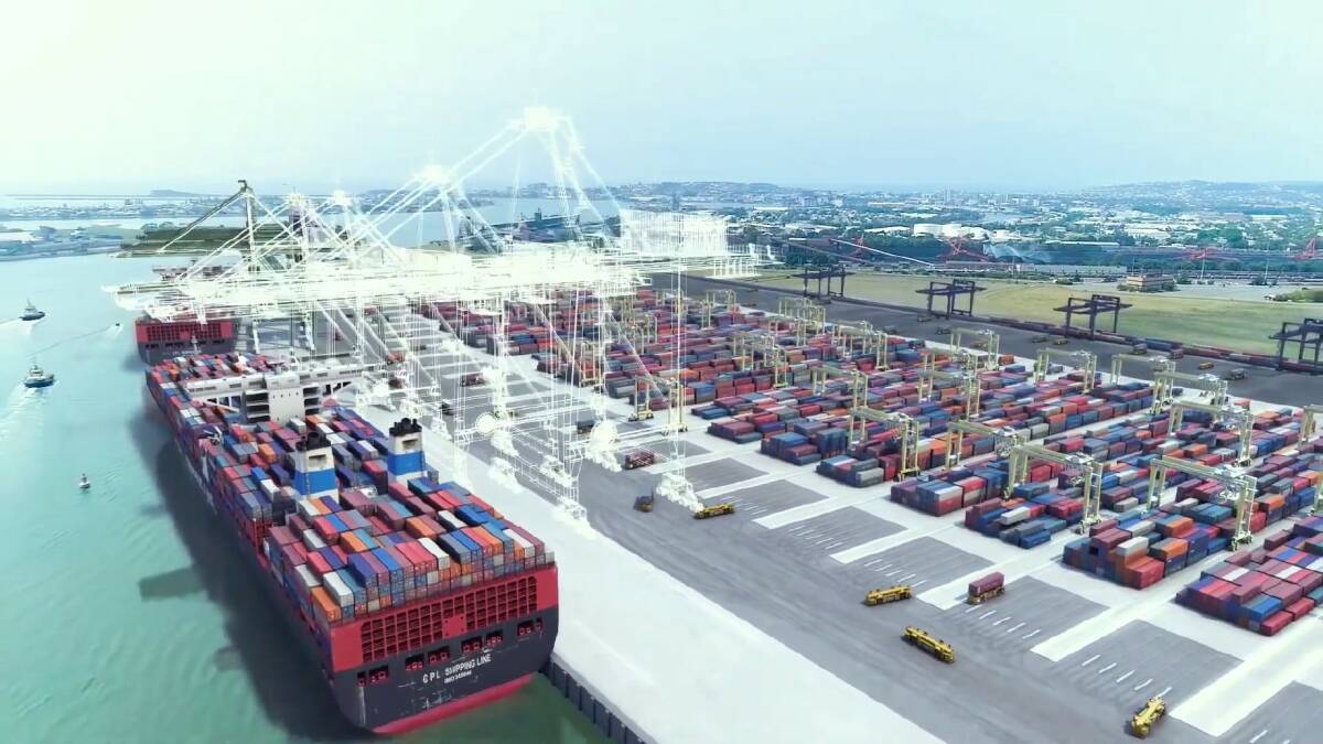 A concept image of the proposed container terminal at Mayfield. Image supplied