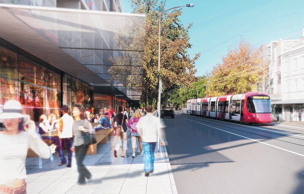 An artist's impression of what Newcastle's light rail will look like.