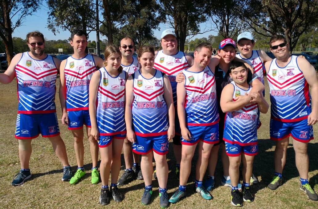 SUPPORT: The Ability Links-funded Newcastle touch football team who competed in last year's Vawdon Cup Inclusion League in Sydney. 