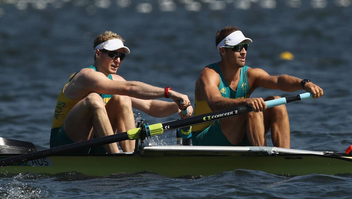 Spencer Turrin and Alex Lloyd in Rio. Picture: Getty Images