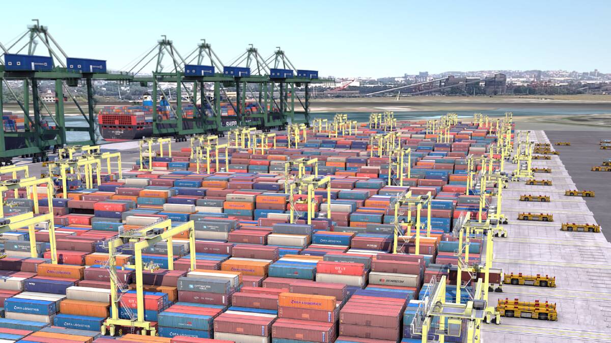 PLAN: An artist's image of how the Mayfield container terminal could look.