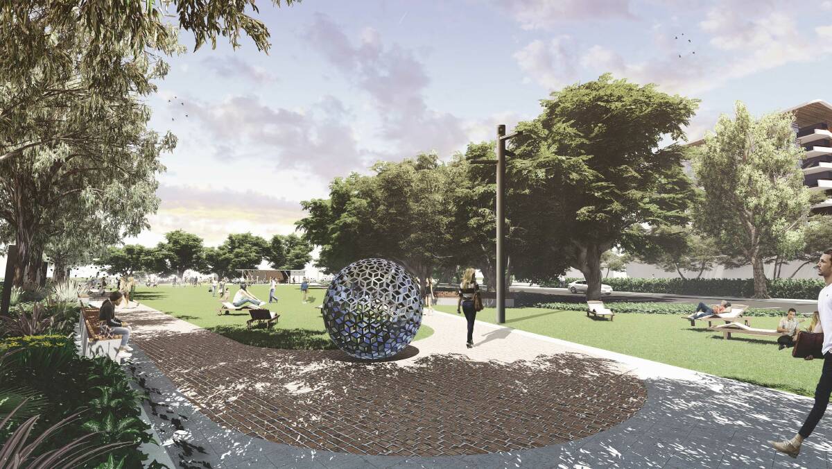Concept plan for Birdwood Park, Newcastle West. Design by Urbis