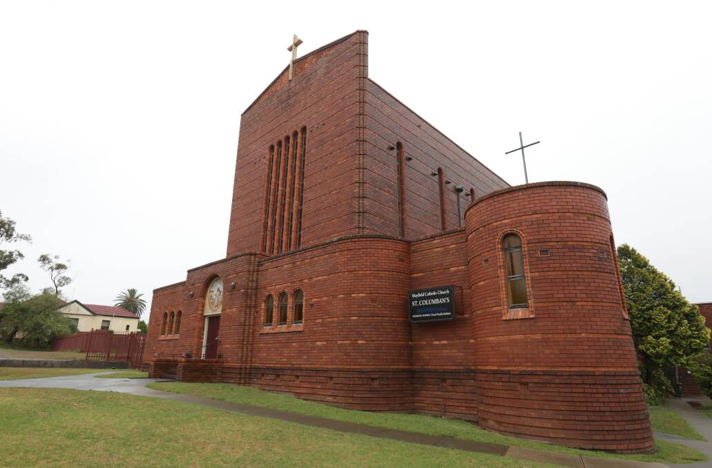 'DANGEROUS': Experts working for the Catholic diocese say the footings of St Columban's at Mayfield need $6 million repairs. Picture: Simone De Peak