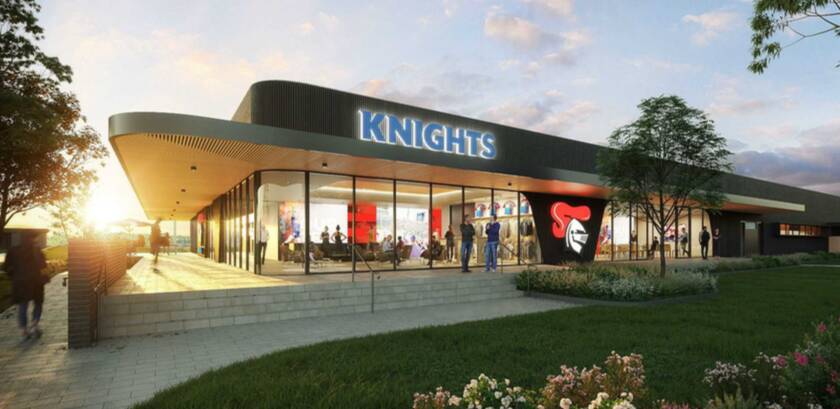 DOWNSIZED: An artist's impression of the amended Knights Centre of Excellence.