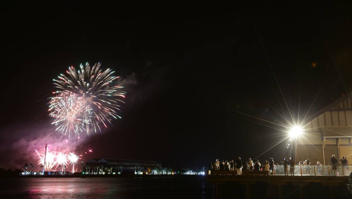 People watch last year's New Year's Eve fireworks in Newcastle. Picture: Jonathan Carroll