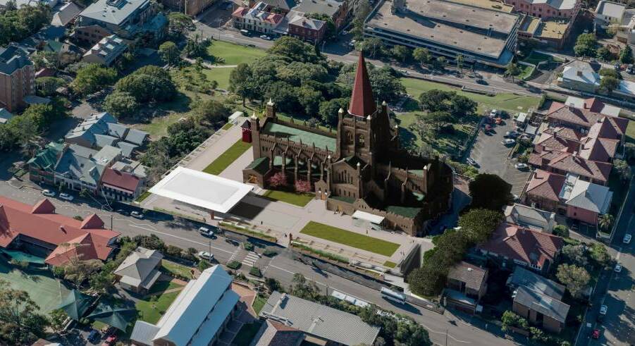 FROM ABOVE: An image showing the layout of the proposed cathedral addition. 
