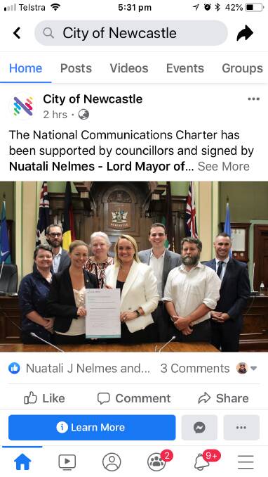 The image posted to the council's Facebook page. It was removed on Wednesday.