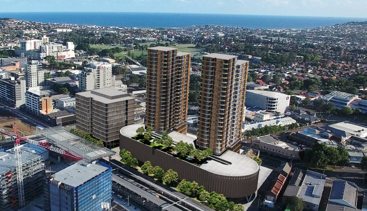 Doma's plan for two 30-storey residential towers and an office building on the Store site in Newcastle West.