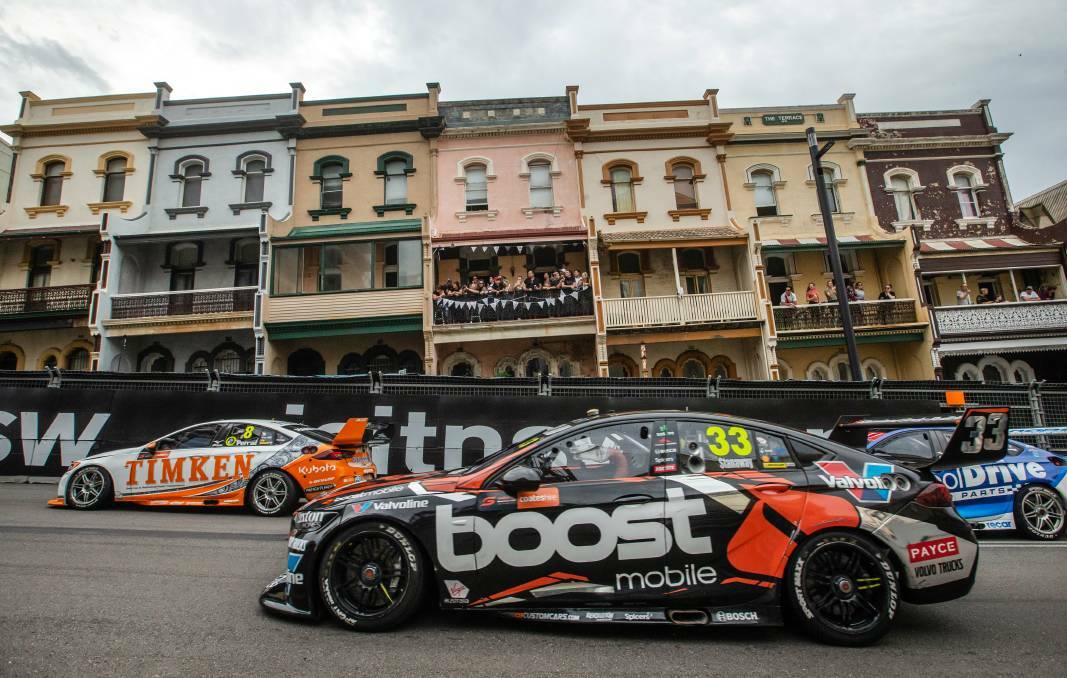 NEGOTIATIONS: Supercars racing up Watt Street in 2019. The series is talking to Newcastle council and the government about extending its contract.