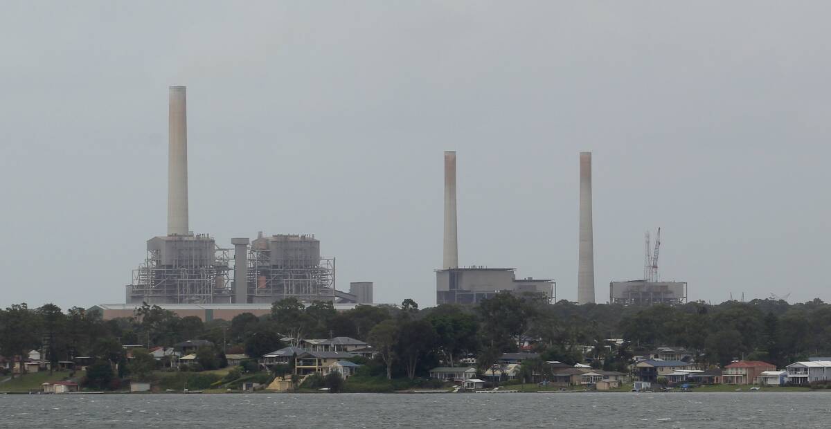 Vales Point power station at the southern end of Lake Macquarie.