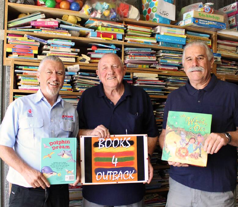 Outback heroes: Norm Doughty, Ross Lane and Bill Iceton of Books 4 Outback.